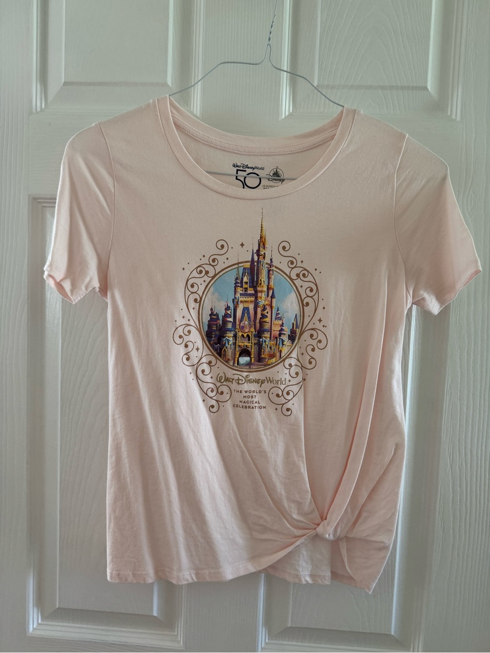 Disney Light Pink 50th Anniversary Logo Tee